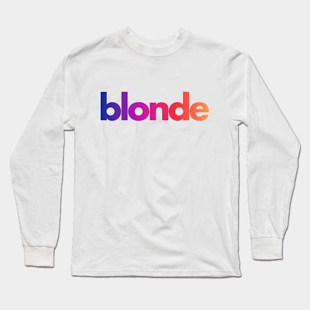 Blonde-Frank Ocean Long Sleeve T-Shirt by kellynicmac